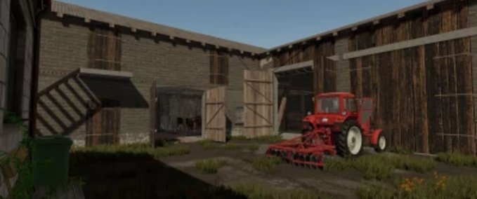 Platzierbare Objekte Polnische Gebäude mit Kühen Landwirtschafts Simulator mod