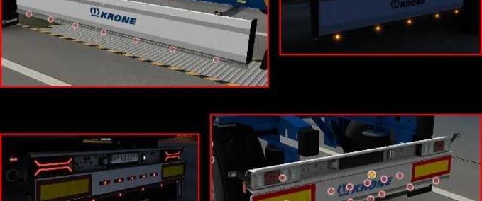 Trailer Krone Profi Box Carrier Tuning Parts Eurotruck Simulator mod