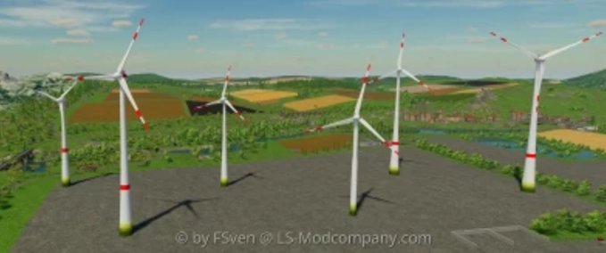 Platzierbare Objekte Enercon EP2 Windturbinen Landwirtschafts Simulator mod