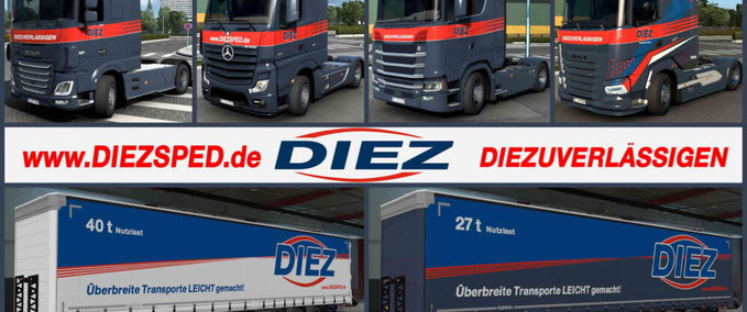 Trucks Combo Skin Pack Spedition Diez Eurotruck Simulator mod