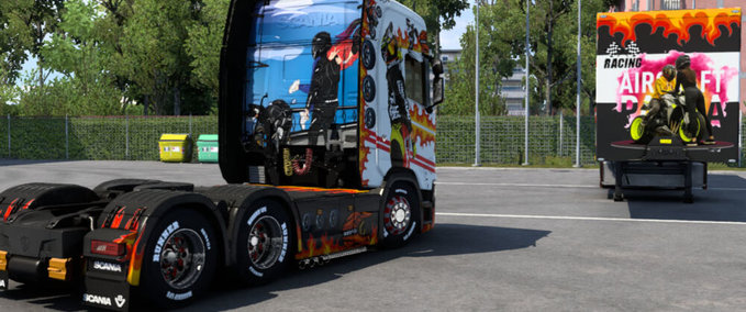 Trucks Scania Bike Riders Skin Eurotruck Simulator mod