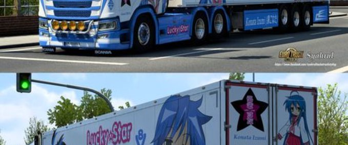 Trucks Scania S NG Konata Izumi – Lucky Star Combo Skin  Eurotruck Simulator mod