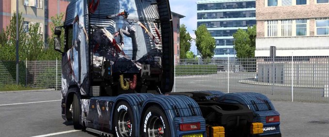Trucks Scania Chainsaw Man Skin Eurotruck Simulator mod