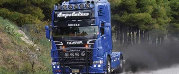 Trucks Scania V8 164l Exhaust Sound (Ampelakias Edition)  Eurotruck Simulator mod