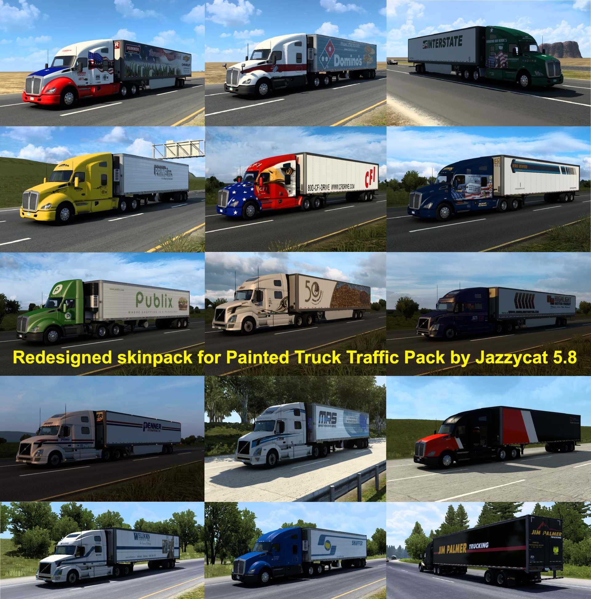 Painted Truck Traffic Pack by Jazzycat Redesigned Skinpack - 1.47 - Thumbnail 1