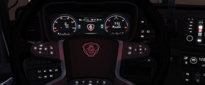 Trucks Scania S&R Piano Black Steering Wheel Eurotruck Simulator mod