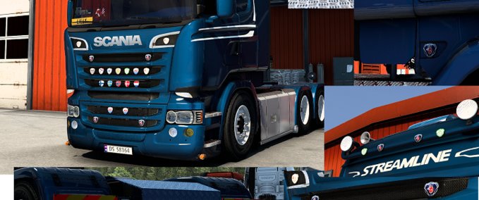 Mods Scania RJL, R4, T, T4 Badges Add-On Eurotruck Simulator mod