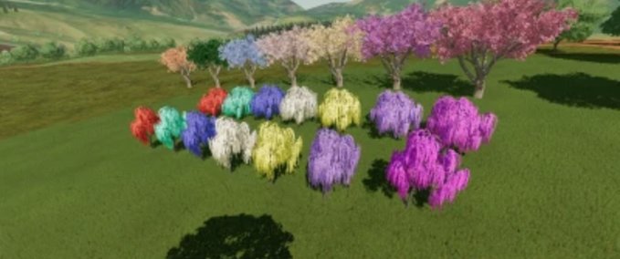 Platzierbare Objekte Sammlung Bunte Bäume Landwirtschafts Simulator mod