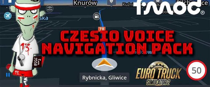 Mods Czesio Voice Navigation Pack  Eurotruck Simulator mod