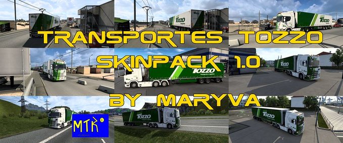 Trucks Tozzo Transportes Skinpack  Eurotruck Simulator mod