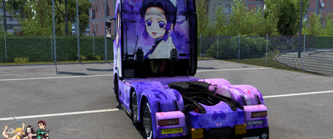 Trucks Scania Demon Slayer Kimetsu No Yaiba Shinobu Kocho Skin  Eurotruck Simulator mod