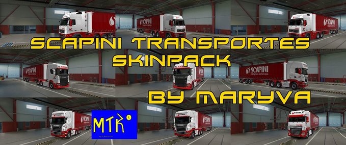 Trucks Scapini Transportes Skinpack Eurotruck Simulator mod