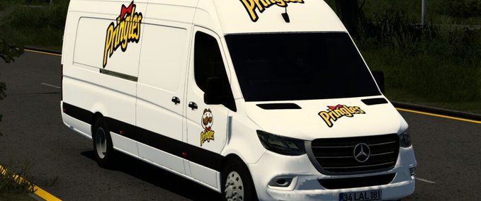 Trucks MERCEDES-BENZ SPRINTER 2019 PRINGLES SKIN BY RODONITCHO MODS - 1.47 Eurotruck Simulator mod