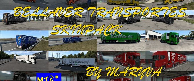 Trucks Bellaver Transportes Skinpack Eurotruck Simulator mod