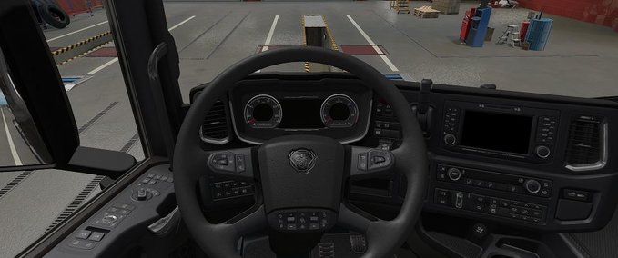 Trucks Scania R&S Black Streeing Wheel by Sepiley  Eurotruck Simulator mod