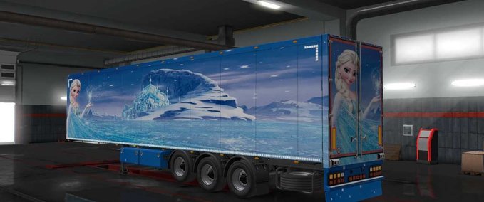 Trailer Princess Elsa Trailer Skin  Eurotruck Simulator mod