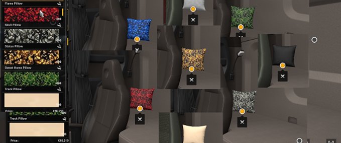 Interieurs New Pillows for all trucks Eurotruck Simulator mod