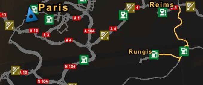 Mods Maps Addon: Rungis Extension  Eurotruck Simulator mod