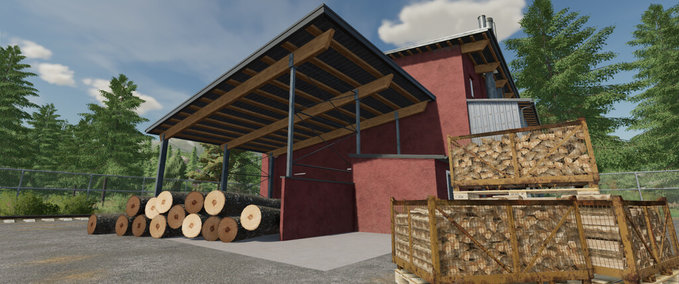 Gebäude mit Funktion Brennholz Landwirtschafts Simulator mod