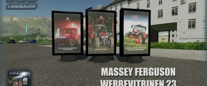 Gebäude Massey Ferguson Werbeschaukästen 23 Landwirtschafts Simulator mod