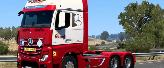 Trucks MERCEDES-BENZ ACTROS MP4 GASNAKIS JUICE SKIN  Eurotruck Simulator mod