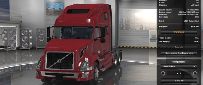 Trucks VOLVO VNL 750HP  American Truck Simulator mod