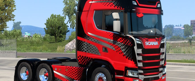 Trucks Scania RB 730 S high cabin, 4x, 6xshort and 6xlong sideskirts Truck Skin  Eurotruck Simulator mod
