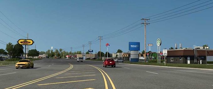 Mods Real Companies, Gas Stations & Billboards Extended - 1.47 American Truck Simulator mod