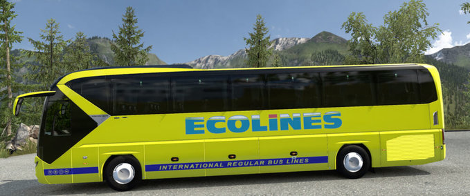 Trucks Neoplan Tourliner C13 – Ecolines Skin  Eurotruck Simulator mod