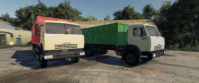 MAZ & Kamaz & Gaz Kamaz Getreidewagen 65115/65117 Landwirtschafts Simulator mod