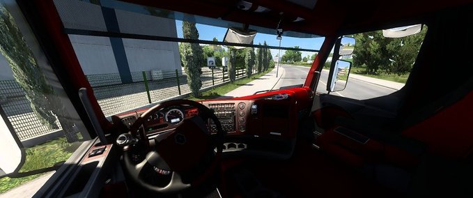 Trucks Renault Red - Black Dashboard Eurotruck Simulator mod