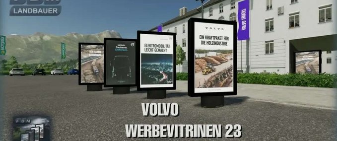 Platzierbare Objekte Volvo-Werbung Schaufenster 23 Landwirtschafts Simulator mod