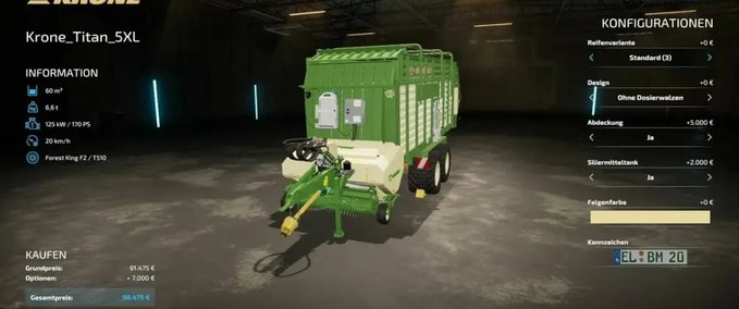 Ladewagen Krone Titan 5XL Landwirtschafts Simulator mod