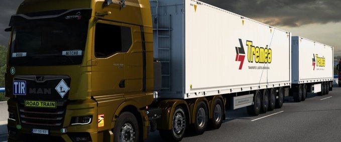 Trailer KRAKER WALKINGFLOOR TREMÉA SKIN BY RODONITCHO MODS - 1.47 Eurotruck Simulator mod