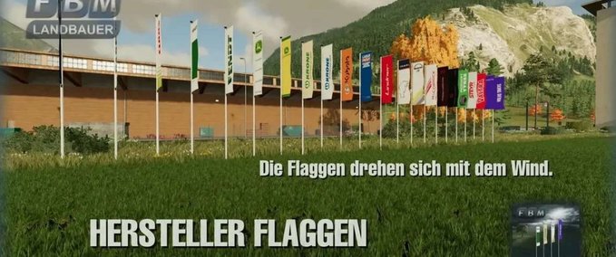 Platzierbare Objekte Hersteller-Flaggen Landwirtschafts Simulator mod