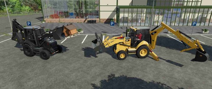 Bagger & Radlader CAT 430E Bagger Landwirtschafts Simulator mod