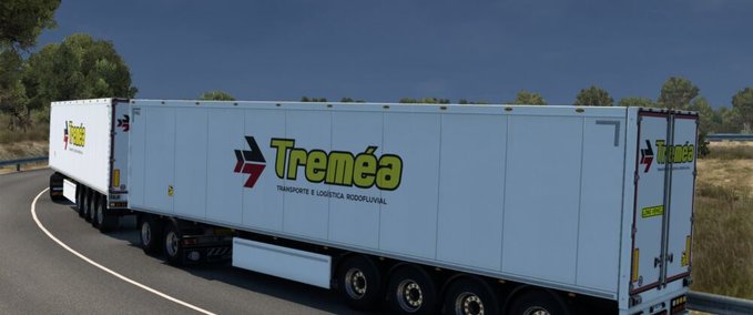 Trailer SCS BOX TRAILER TREMÉA SKIN BY RODONITCHO MODS - 1.47 Eurotruck Simulator mod