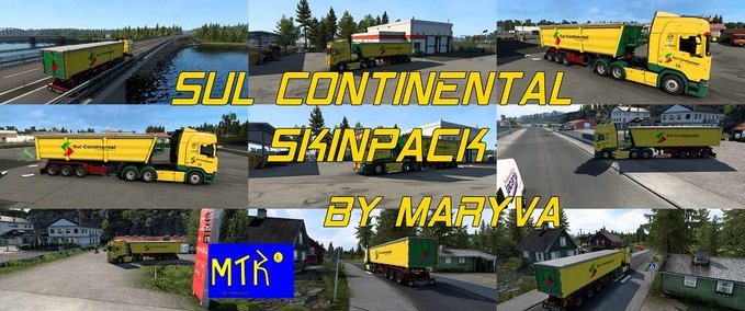 Trucks Sul Continental Skinpack  Eurotruck Simulator mod