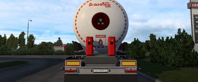 Trailer SCS Gas Tank Trailer LPG Gas Tank Skin  Eurotruck Simulator mod