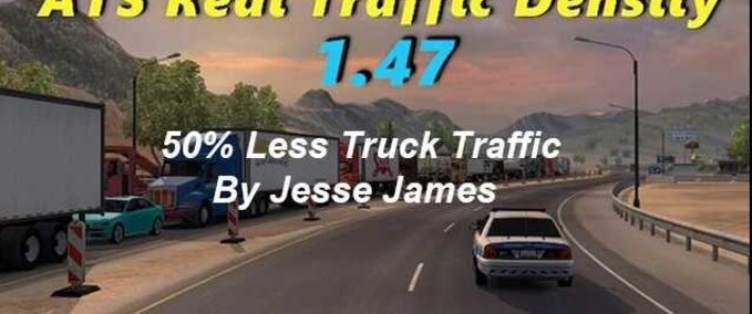Trucks Real Traffic Density 50% Less Truck Traffic Add-On American Truck Simulator mod