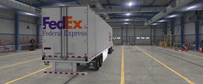 Trucks 2018 VNL 300 Ruda Ref 48 53 Fit FedEx Skin American Truck Simulator mod