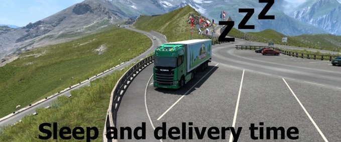 Mods [ATS] Sleep and delivery time American Truck Simulator mod