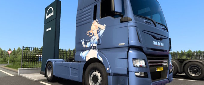 Trucks Man TGX Euro6 Genshin Impact Jean Skin  Eurotruck Simulator mod