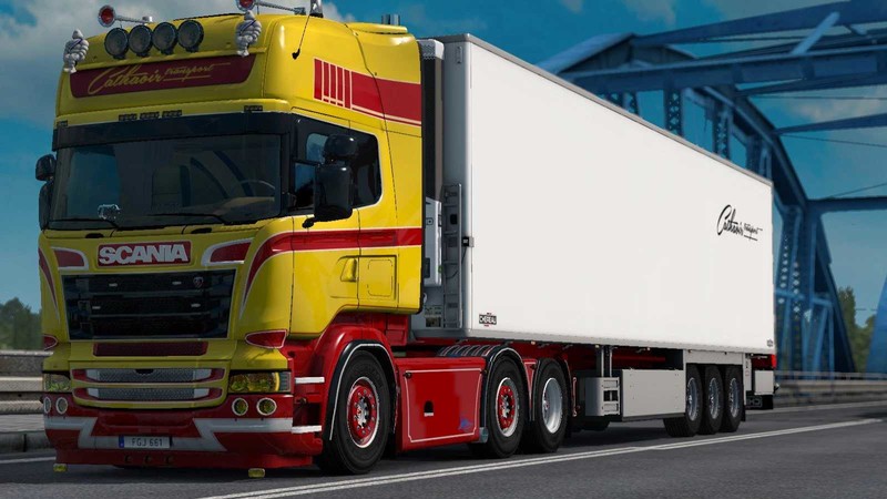 ETS2: Scania Yellow - Red Skin v 1.0 Trucks, Scania, Skins Mod für ...