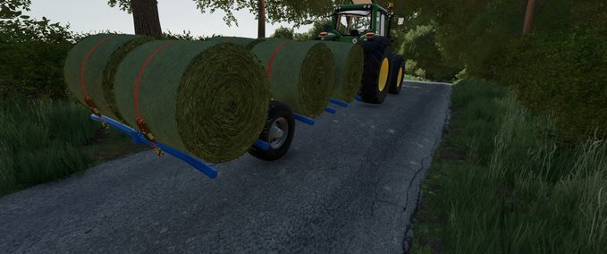 Ballentransport Rundballen-Anhänger Landwirtschafts Simulator mod
