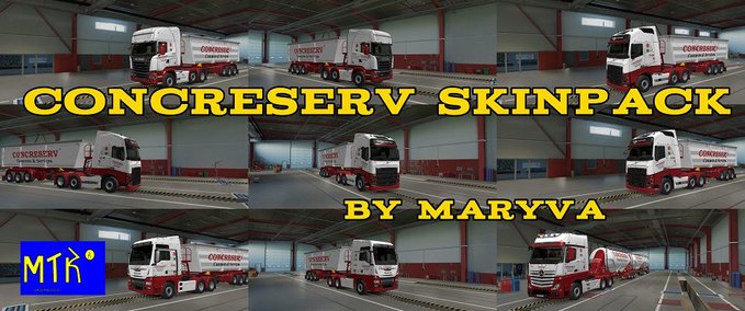 Trucks Concreserv Skinpack Eurotruck Simulator mod