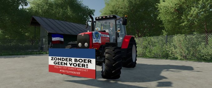 Prefab Protestschild der niederländischen Landwirte Landwirtschafts Simulator mod