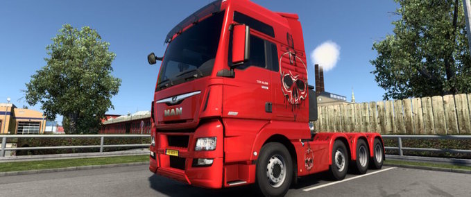 Trucks Man TGX Euro6 Metallic Skull Skin Eurotruck Simulator mod
