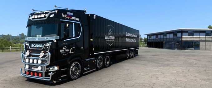 Trucks Bear Trans Truck & Trailer Skin Pack  Eurotruck Simulator mod