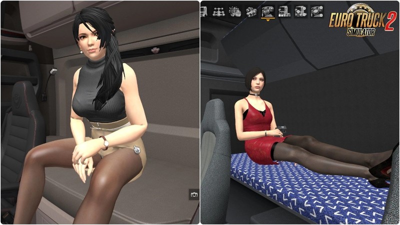 Ets2 Girls Co Driver Passengers 147x V 13 Trucks Mods Interieurs Other Mod Für